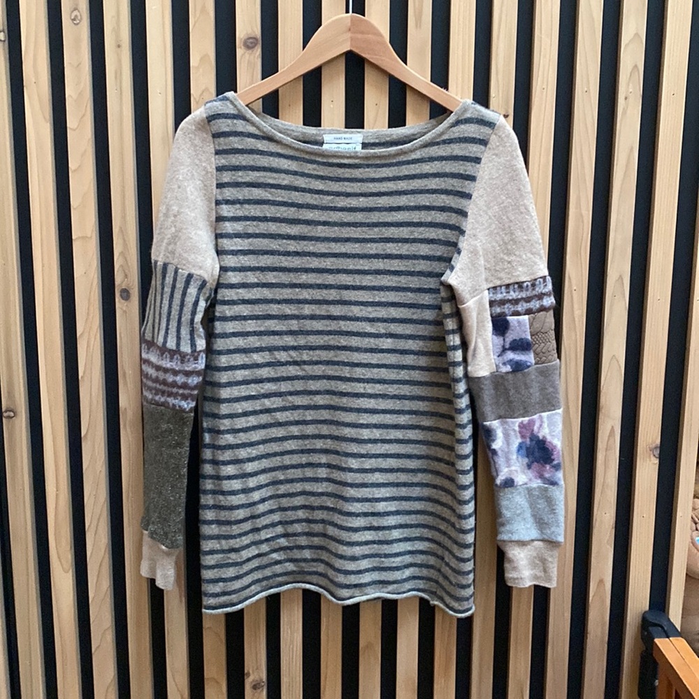 Adhesif Striped Multicolor Crew Neck Sweater